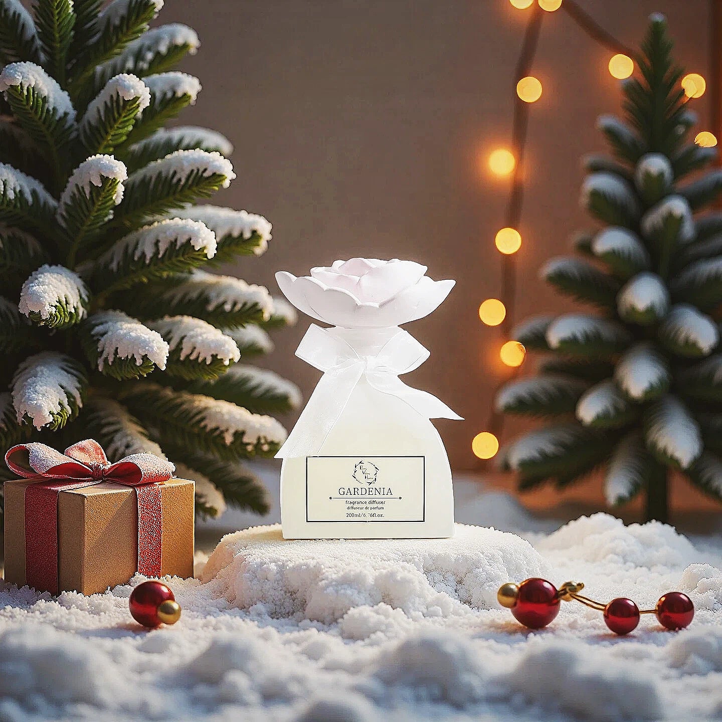 Pretty Valley Home Ceramic Orchid Flower Fragrance Diffuser Set