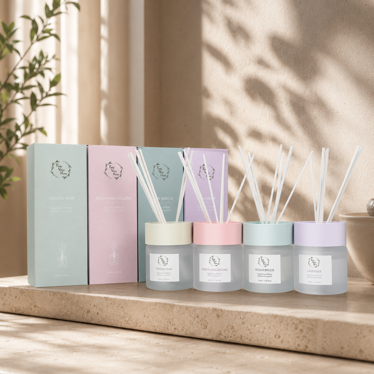 Pretty Valley Home Special Pastel Top Reed Diffuser - 100ml