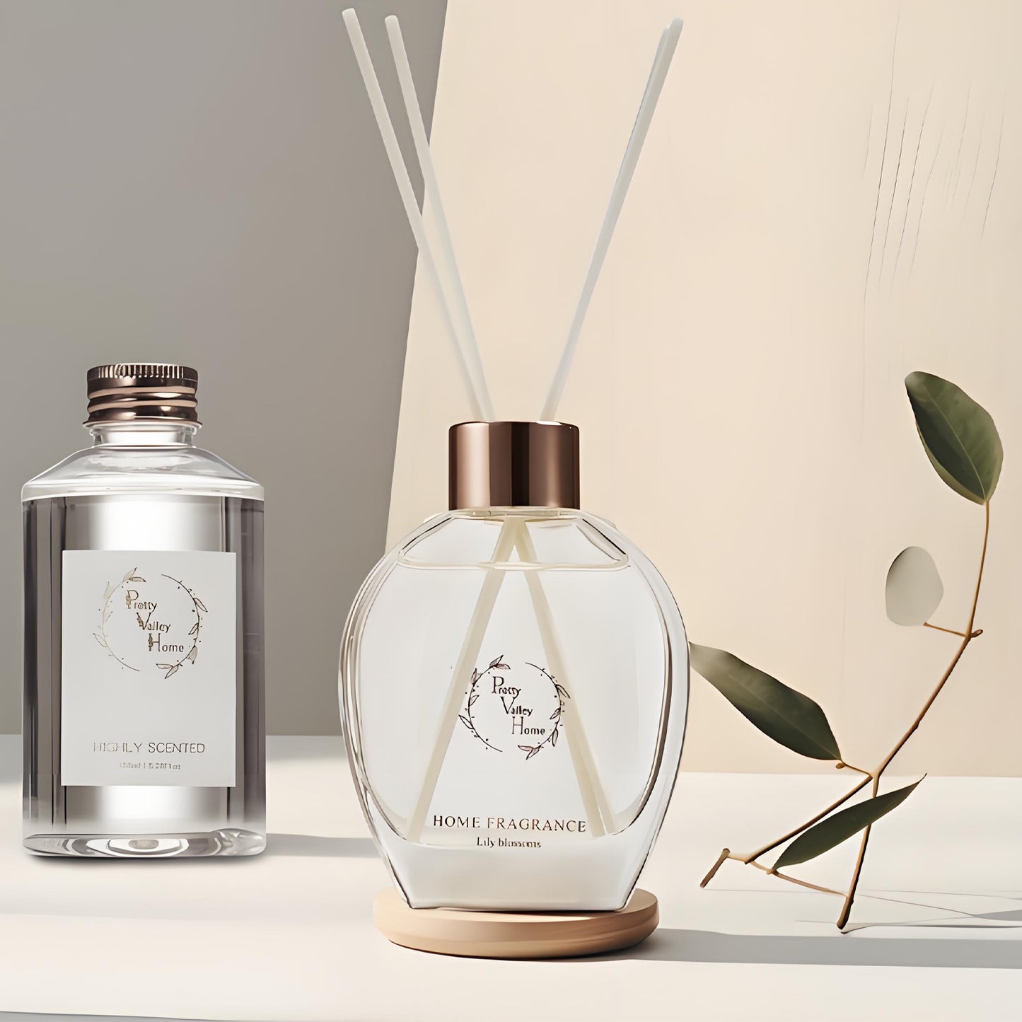 Pretty Valley Home Home Fragrance Diffuser Amber Allure & Candle Gift Box Set