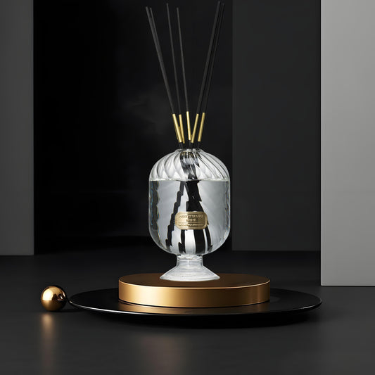 Crystal Glass Reed Diffuser Sets 200ml / 6.76 Fl Oz - Home & Gifts for Office Bathroom Room Decor