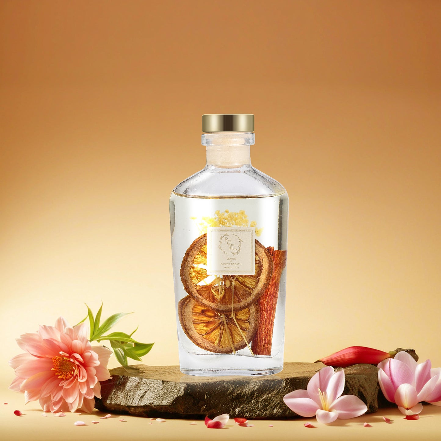 Botanical Reed Diffuser Sets for Office Bathroom Room Decor - 140ml (4.7 oz )