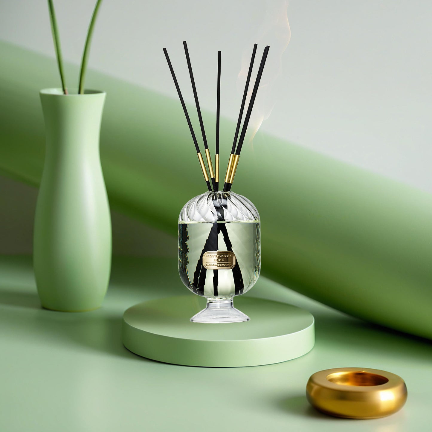 Crystal Glass Reed Diffuser Sets 200ml / 6.76 Fl Oz - Home & Gifts for Office Bathroom Room Decor