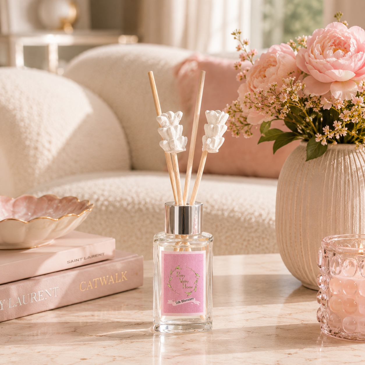 Pretty Valley Home Mini Flower Diffuser Silk Blossom 30ml