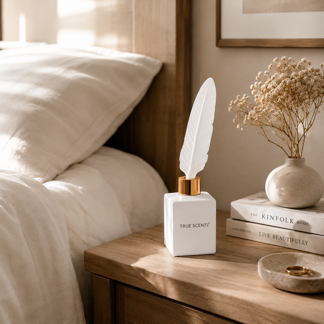 Pretty Valley Home Feather Ceramic Fragrance Diffuser True Scent Jin Jardin