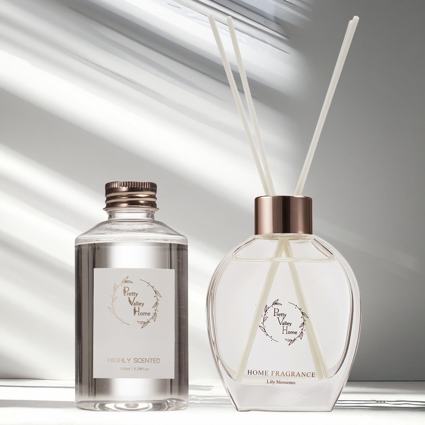 Pretty Valley Home Home Fragrance Diffuser Amber Allure & Candle Gift Box Set