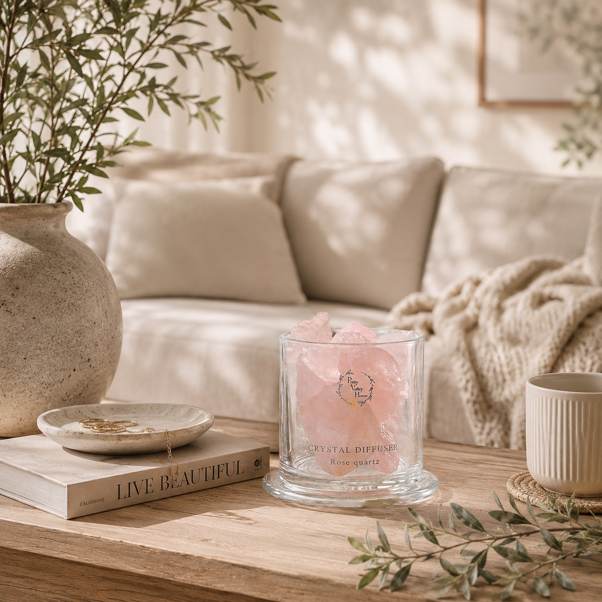 Pretty Valley Home Crystal Aromatherapy - Rose Quartz