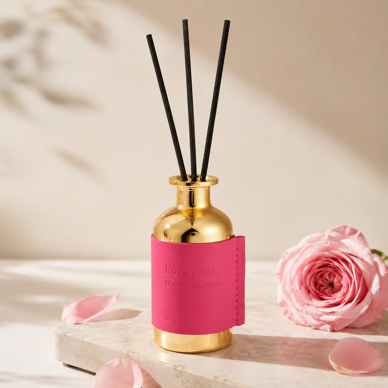 Pretty Valley Home Special Gold Leather Reed Diffuser - 80ml