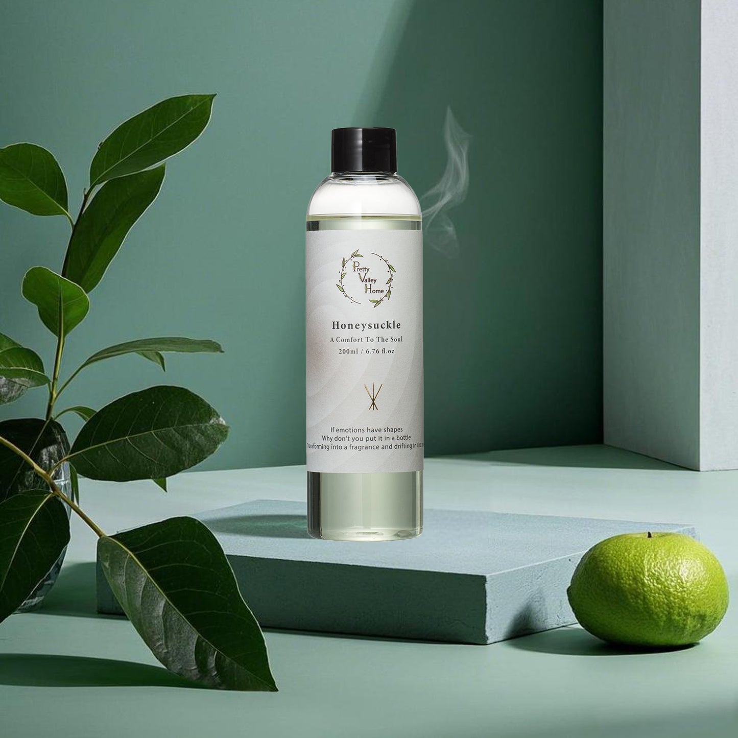 Crystal Glass Reed Diffuser Sets 200ml / 6.76 Fl Oz - Home & Gifts for Office Bathroom Room Decor