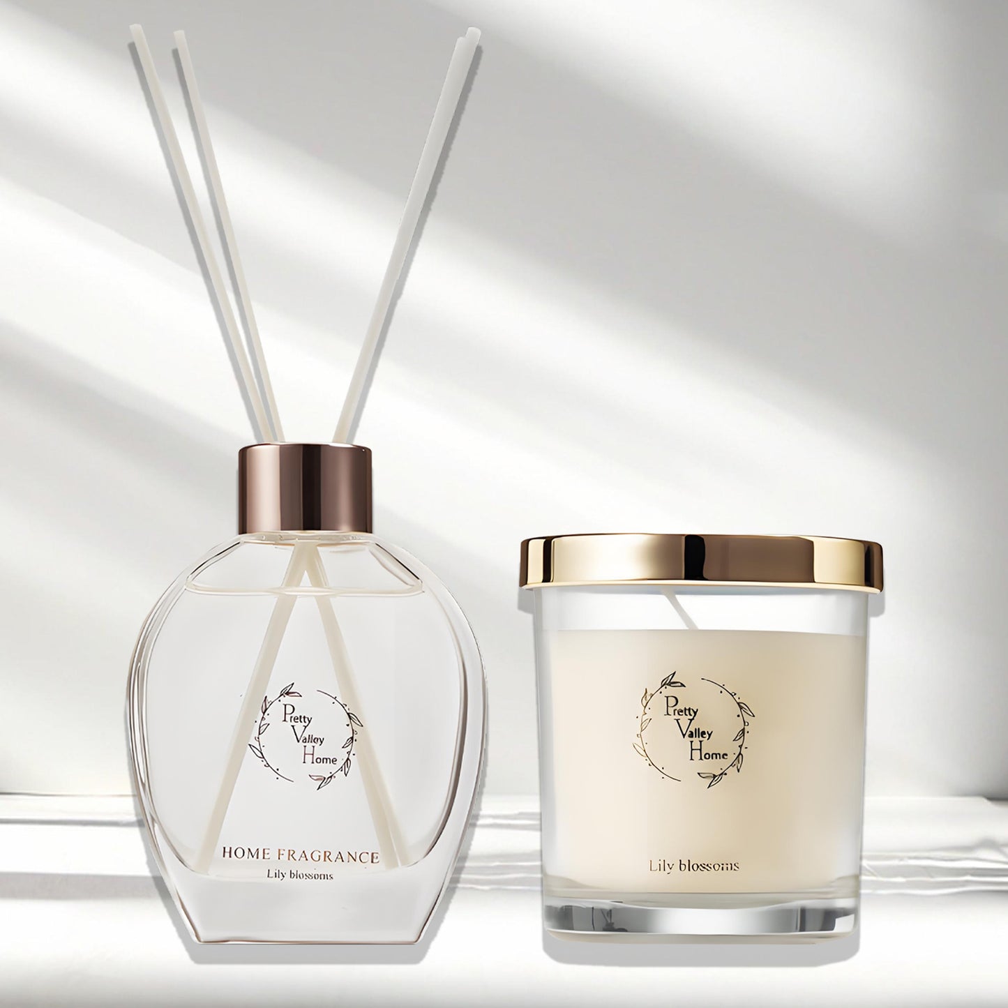 Pretty Valley Home Home Fragrance Diffuser Amber Allure & Candle Gift Box Set