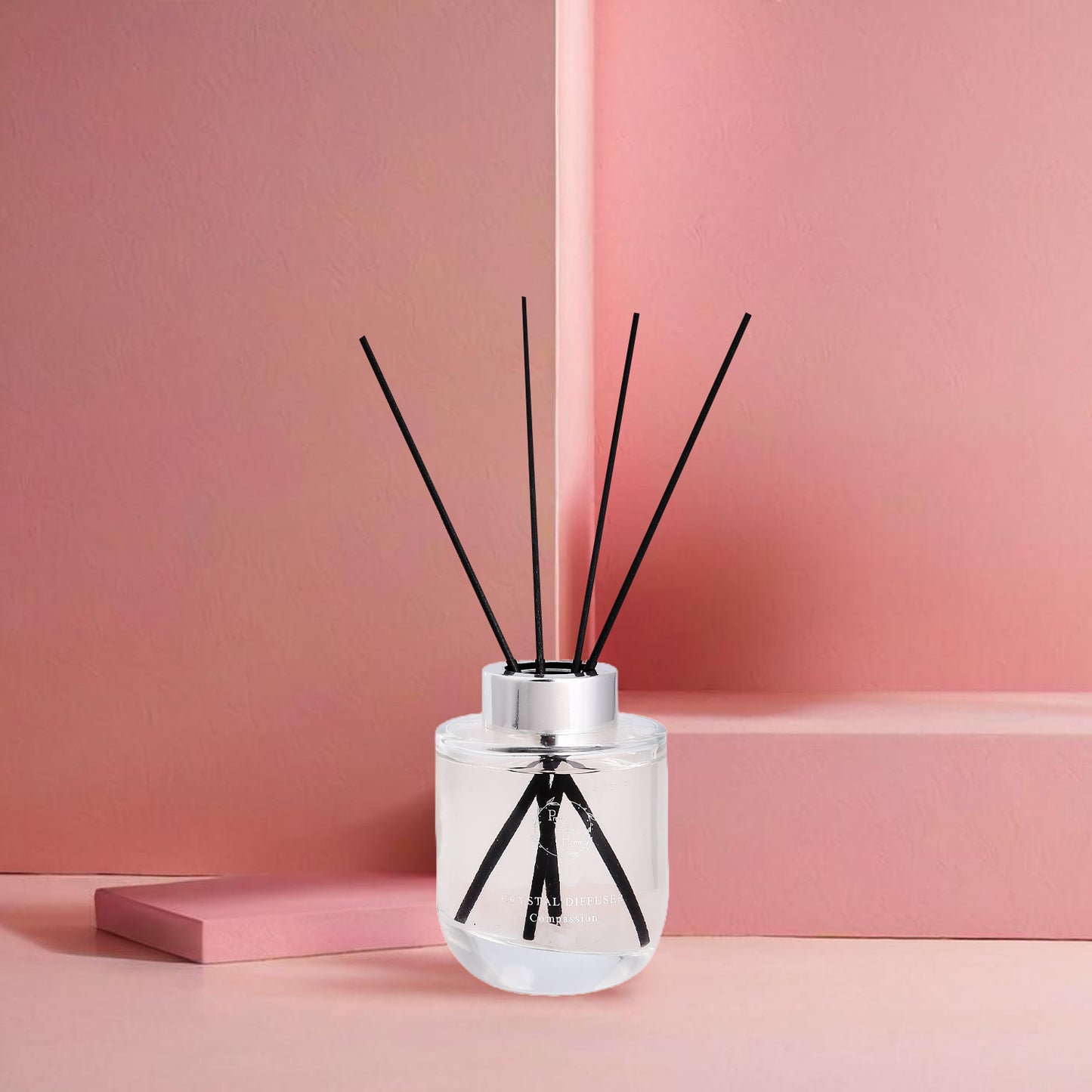 Pretty Valley Home Crystal Reed Diffuser - Compassion Rose Quartz