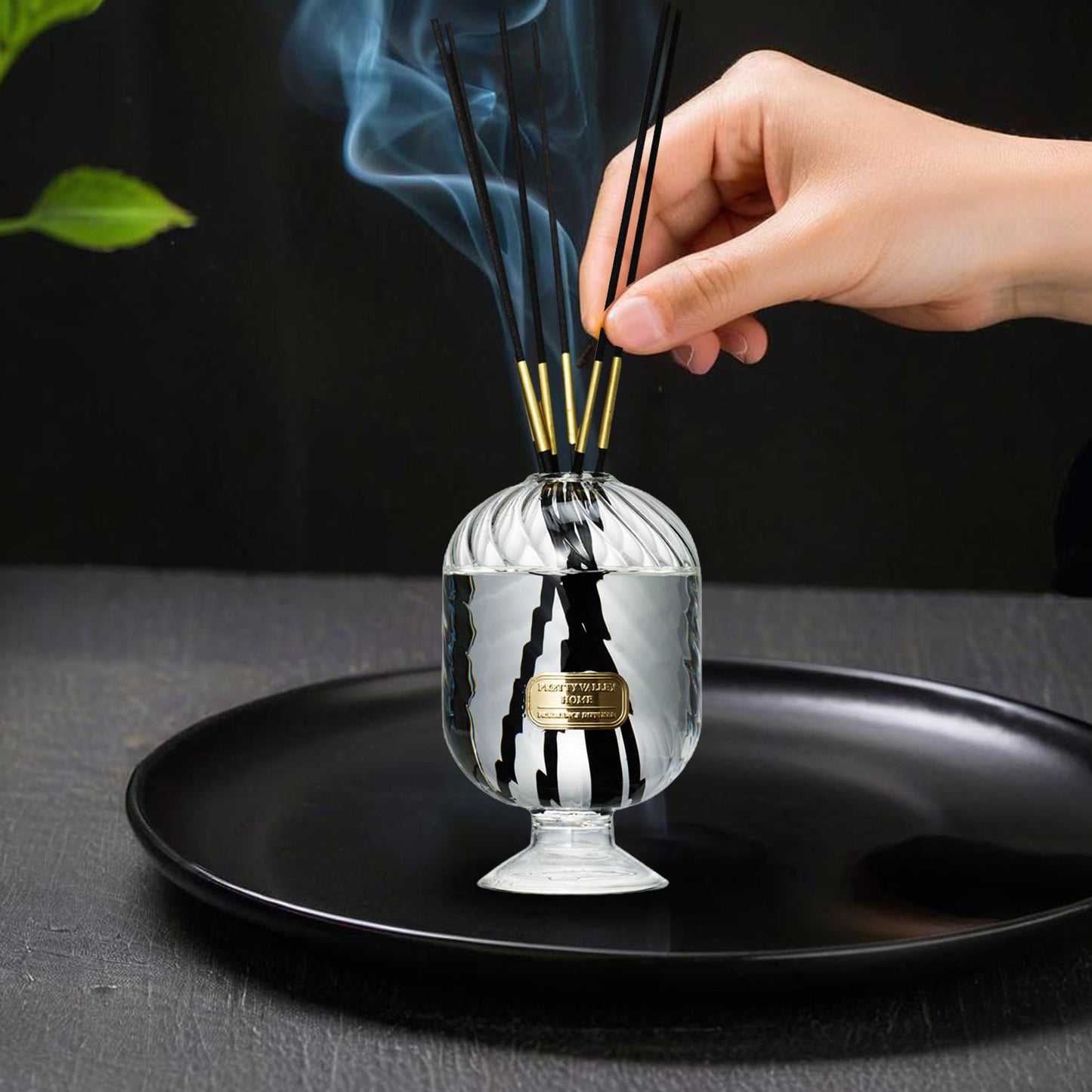 Crystal Glass Reed Diffuser Sets 200ml / 6.76 Fl Oz - Home & Gifts for Office Bathroom Room Decor