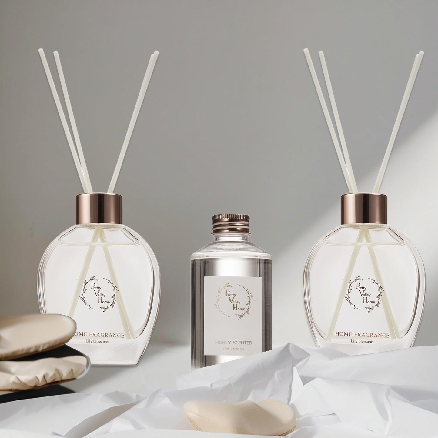 Pretty Valley Home Home Fragrance Diffuser Amber Allure & Candle Gift Box Set