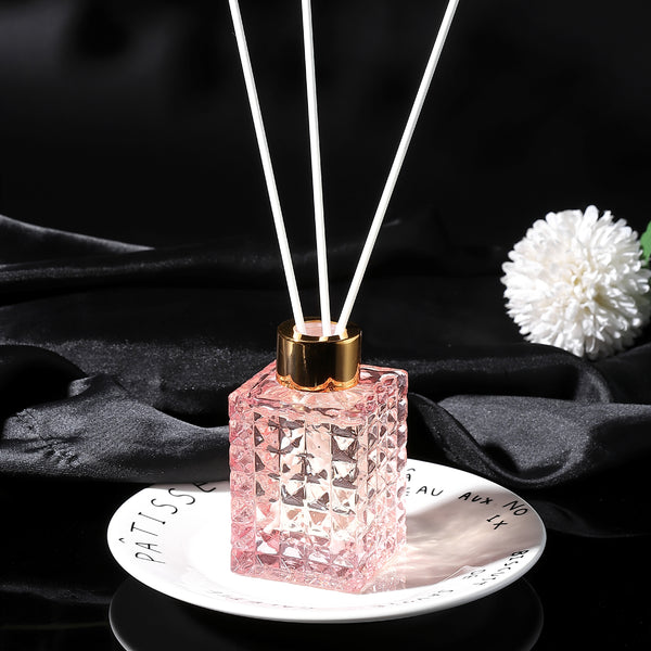 Elegant Cut Glass Pink Reed Diffuser Gardenia 100ml
