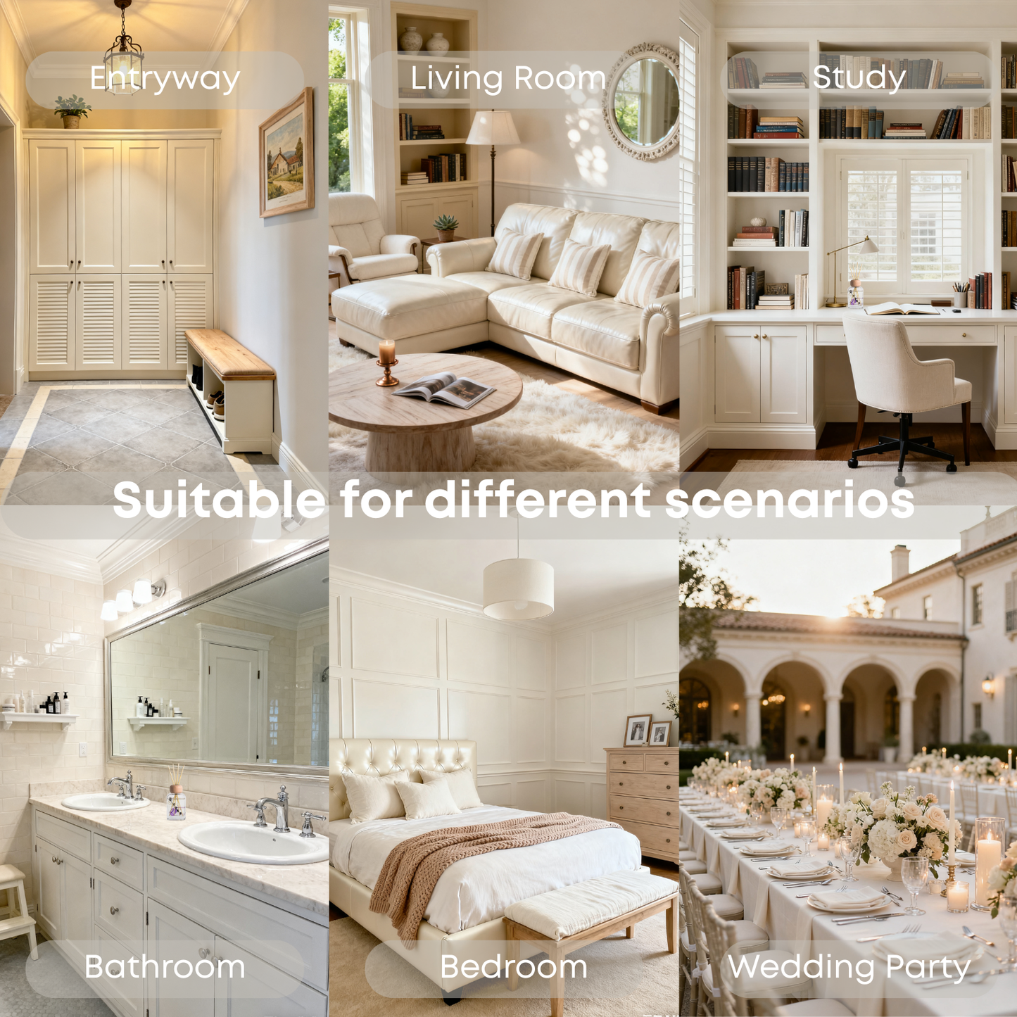 Pretty Valley Home Dusty Lilac Reed Diffuser Set, 3.4 fl oz – Luxurious Home Fragrance with Sticks | Oil Reed Diffuser for Bathroom Shelf & Bedroom Décor