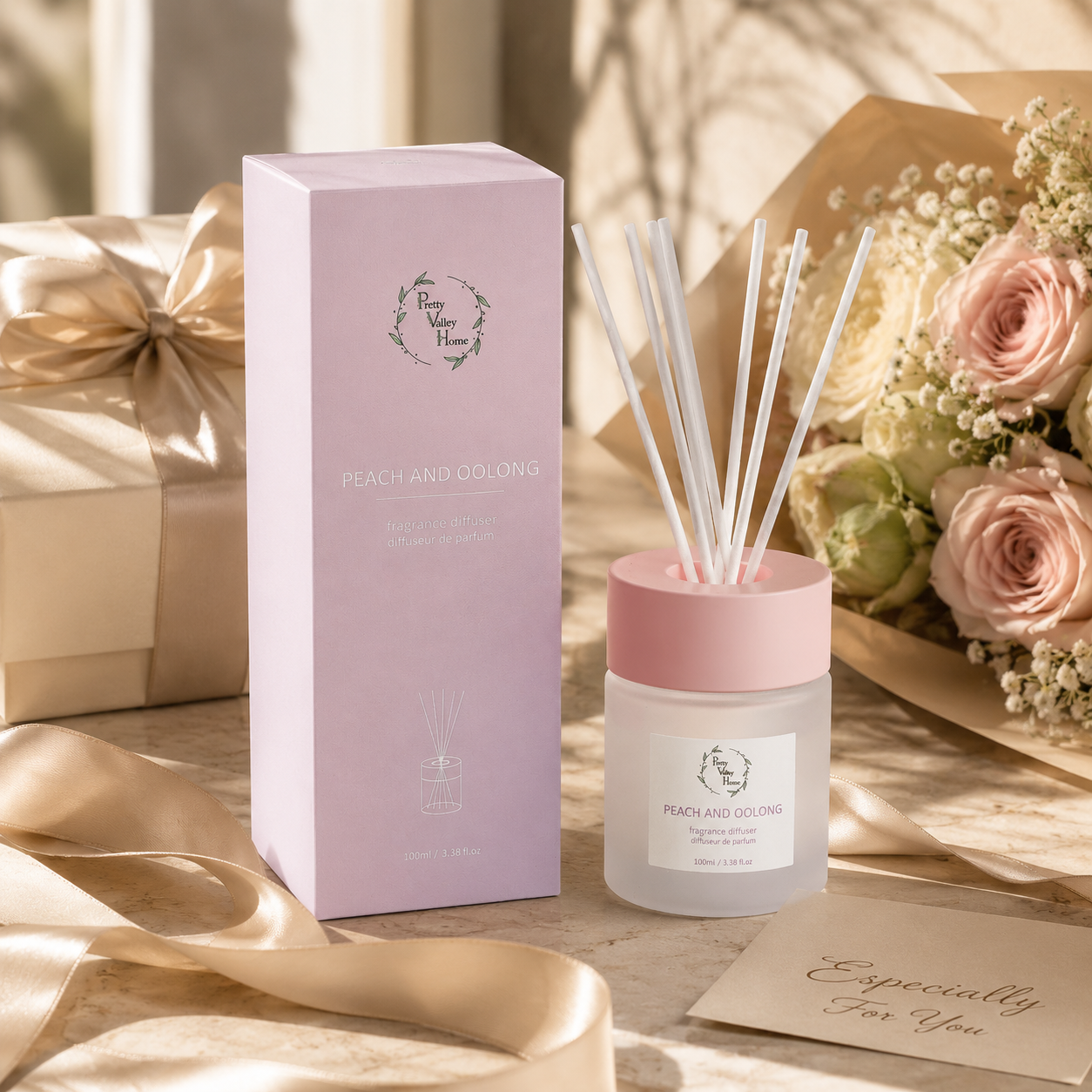 Pretty Valley Home Special Pastel Top Reed Diffuser - 100ml