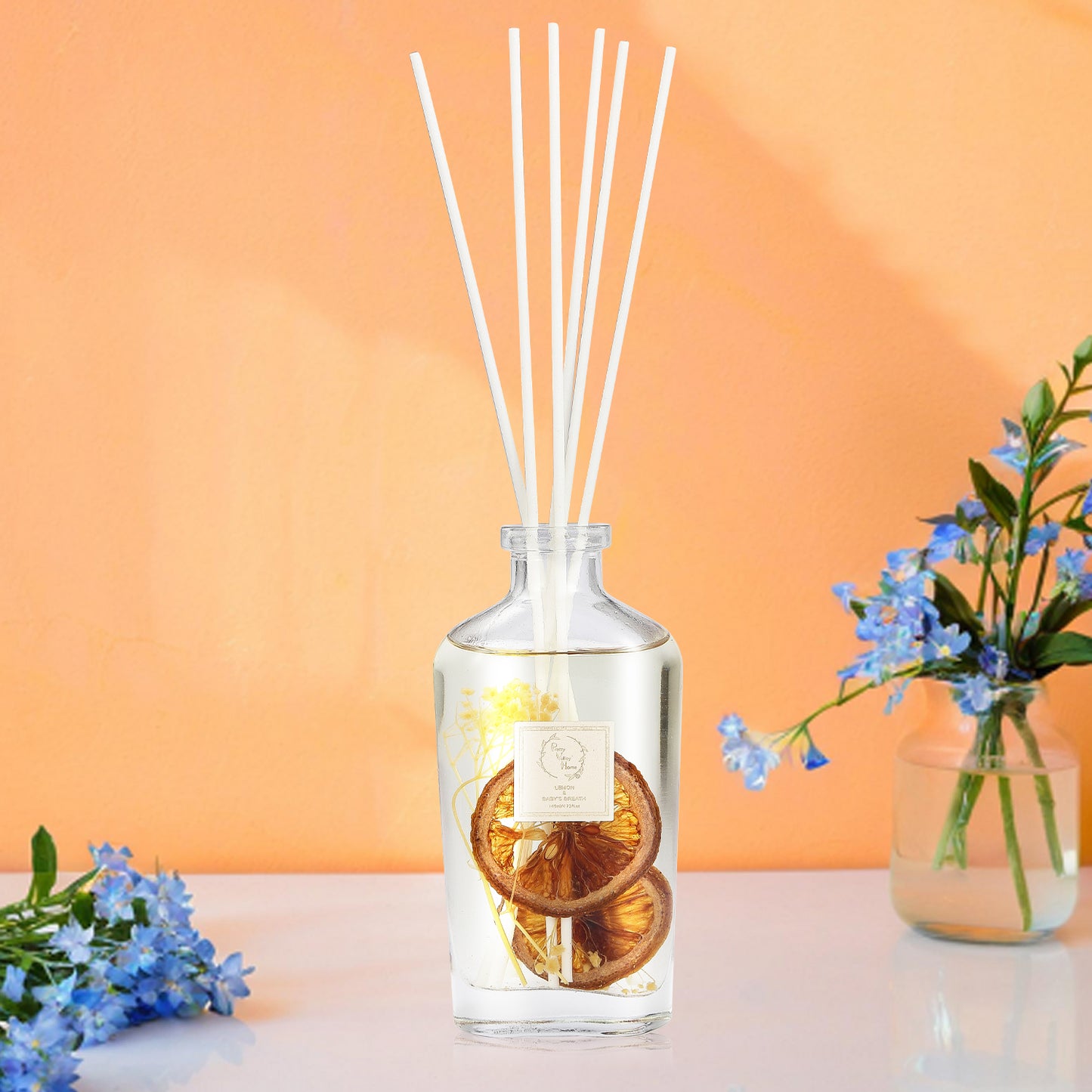 Botanical Reed Diffuser Sets for Office Bathroom Room Decor - 140ml (4.7 oz )