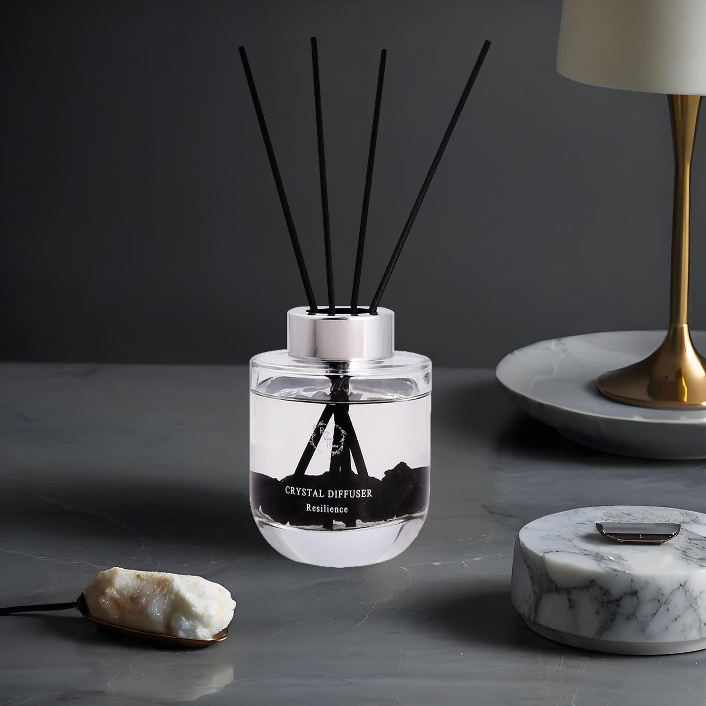 Pretty Valley Home Crystal Reed Diffuser - Resilience Lava Stones