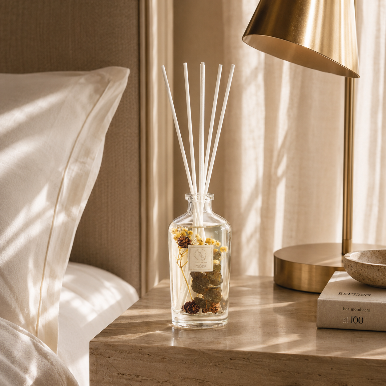 Botanical Reed Diffuser Sets for Office Bathroom Room Decor - 140ml (4.7 oz )