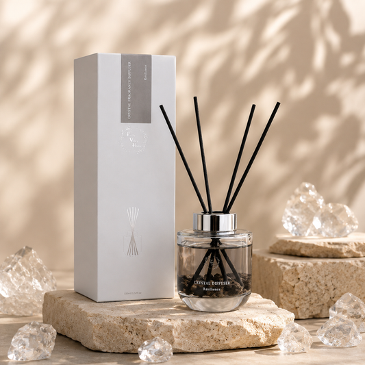 Pretty Valley Home Crystal Reed Diffuser - Resilience Lava Stones