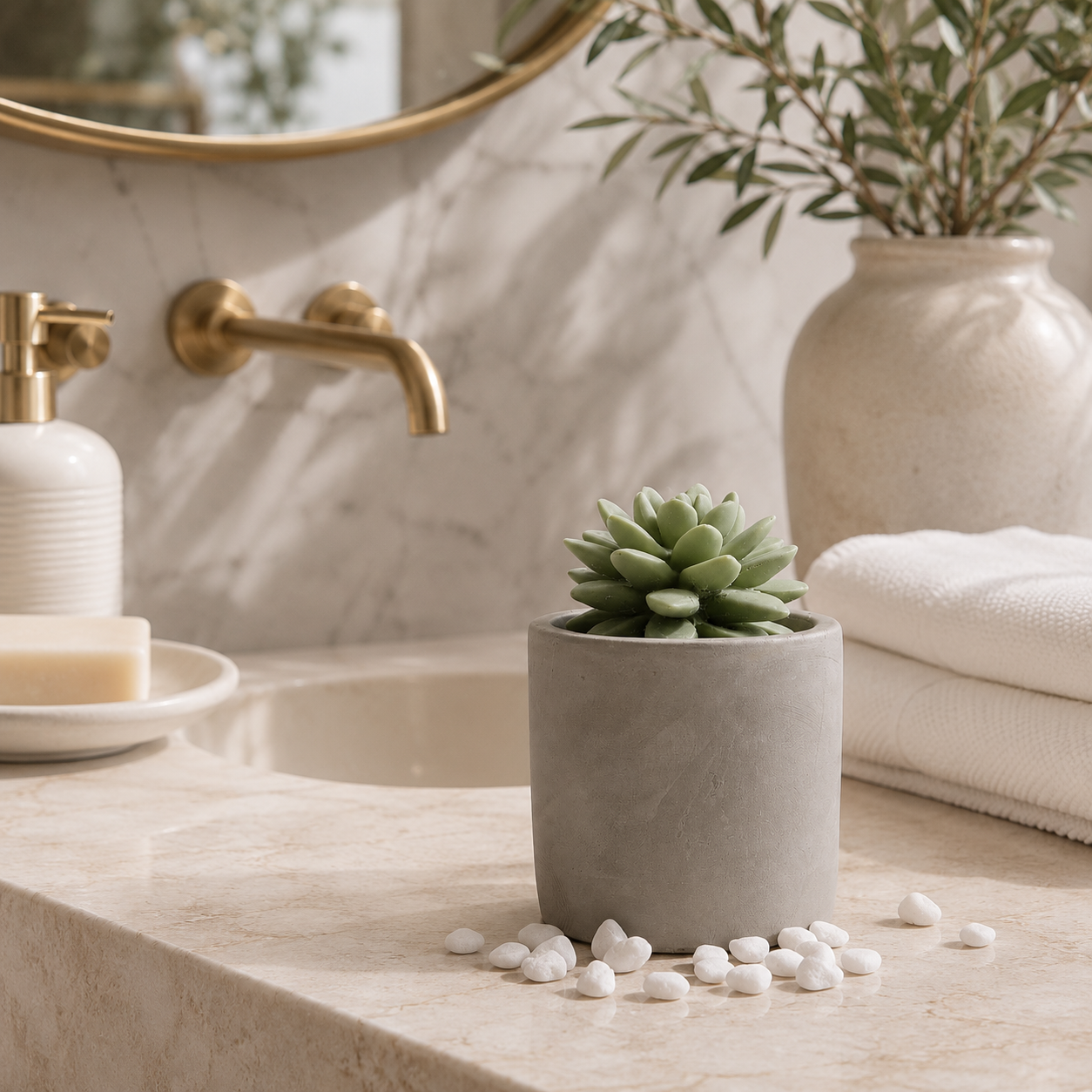 Pretty Valley Home Succulent Diffuser Ceramic Planter Set - Frozen Pear