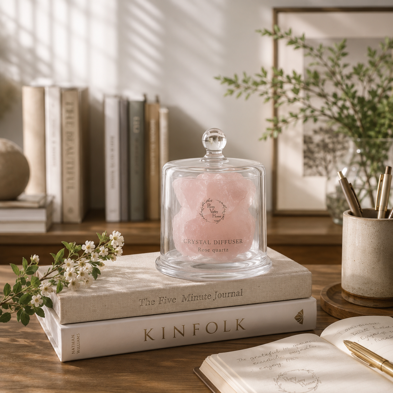 Pretty Valley Home Crystal Aromatherapy - Rose Quartz