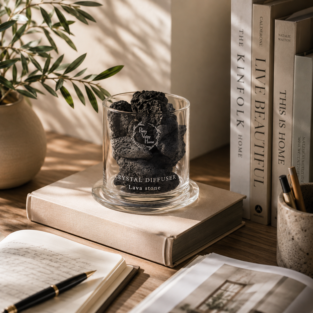 Pretty Valley Home Crystal Aromatherapy - Lava Stone