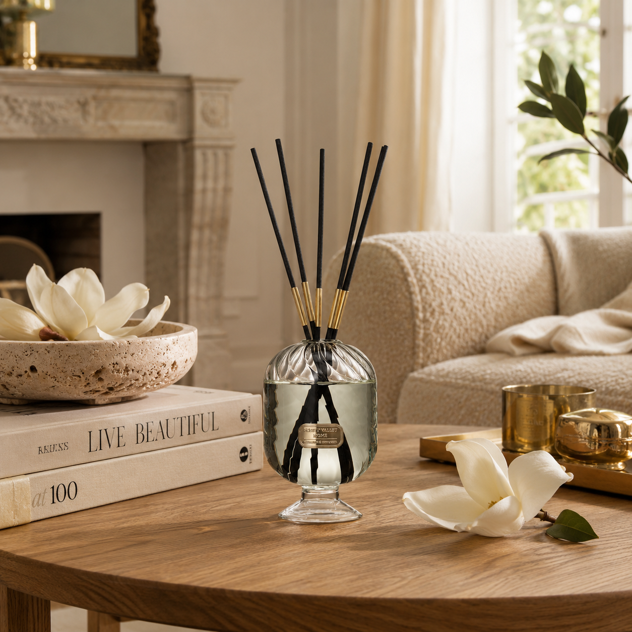 Crystal Glass Reed Diffuser Sets 200ml / 6.76 Fl Oz - Home & Gifts for Office Bathroom Room Decor