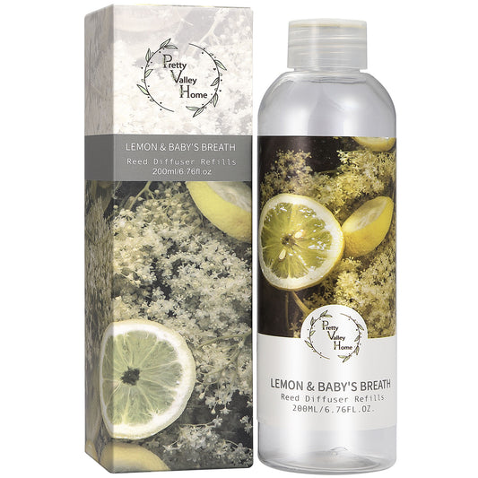 Pretty Valley Home Fragrances Diffuser Refills Oil Lemon & Baby's Breath 200ml