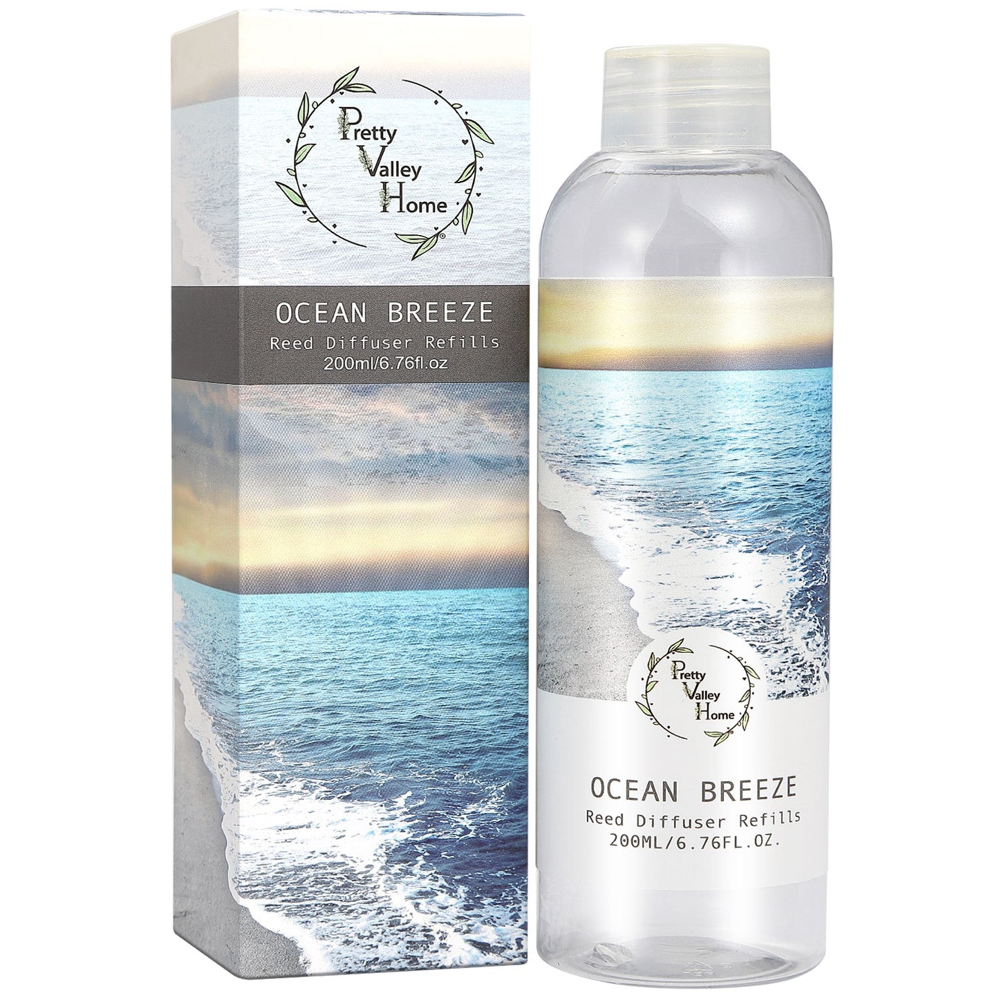 Pretty Valley Home Fragrances Diffuser Refills Ocean Breeze Scent 200ml