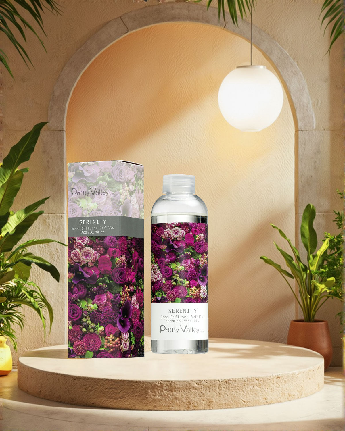 Pretty Valley Home Fragrances Diffuser Refills Serenity Scent 200ml
