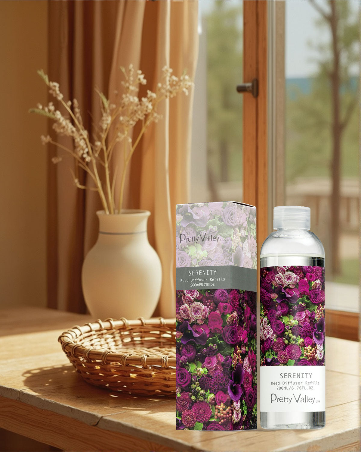 Pretty Valley Home Fragrances Diffuser Refills Serenity Scent 200ml
