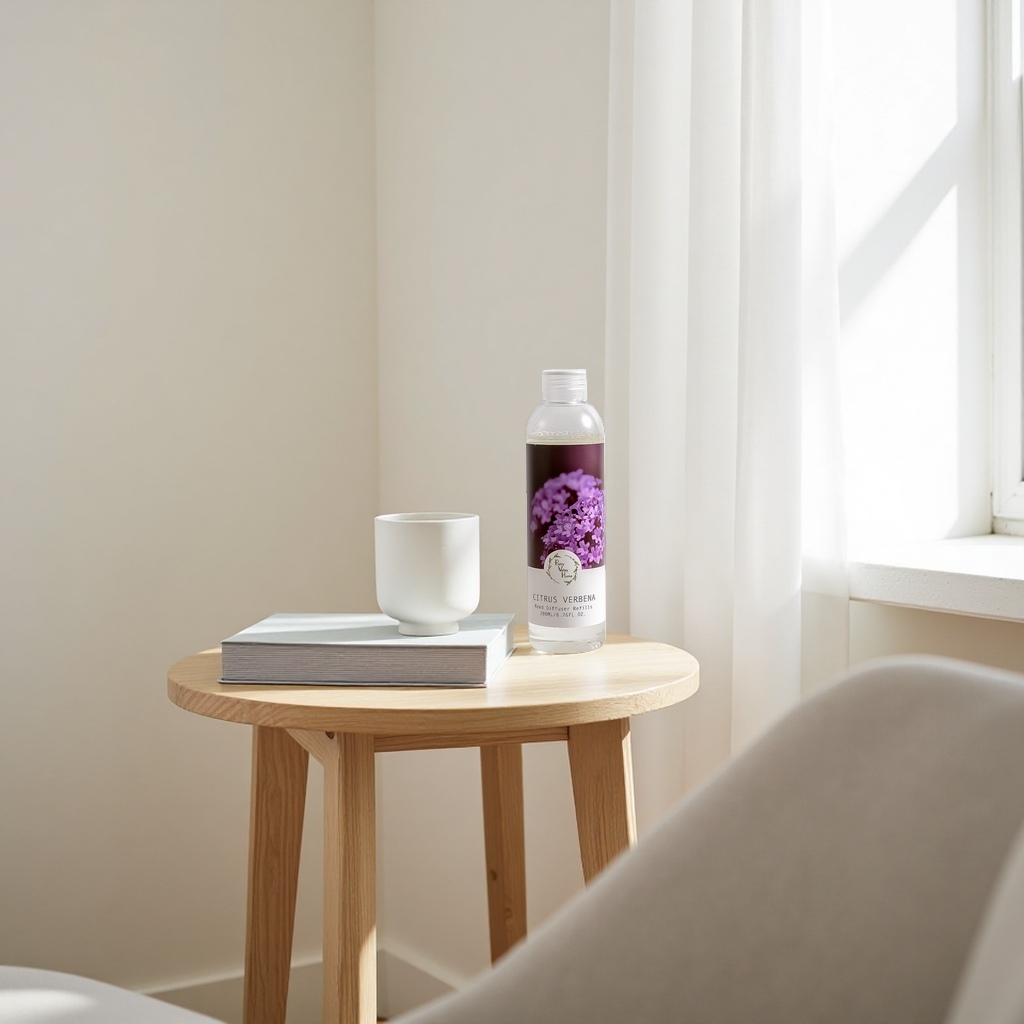 Pretty Valley Home Fragrances Diffuser Refills Citrus Verbena Scent 200ml(Includes a Free Set of Reed Sticks! )