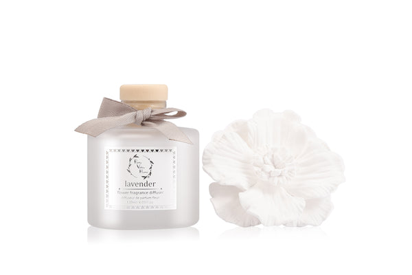 Ceramic Gypsum Flower Diffuser Set Wild Lavender 6056-LAV