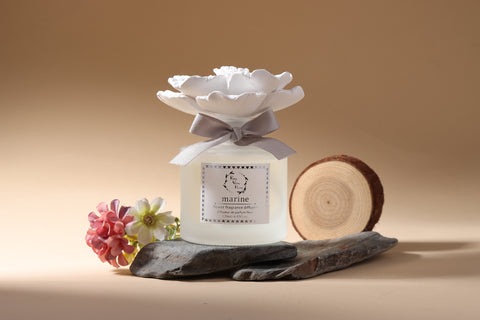 Ceramic Gypsum Flower Diffuser Set Marine (Ocean Breeze) 6056-OB