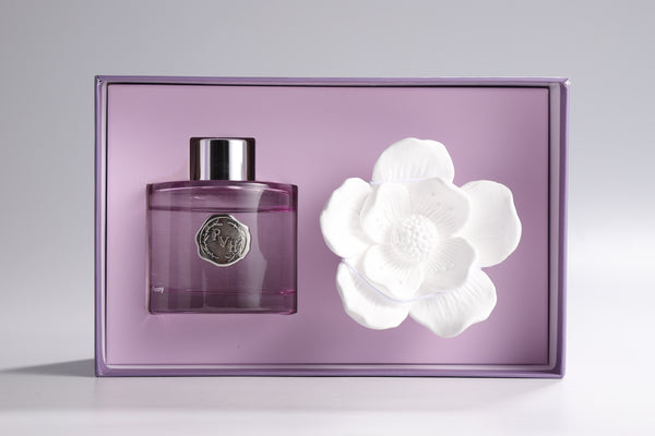 Ceramic Flower Fragrance Diffuser Set Fleur De Lys DF-FDL-1412