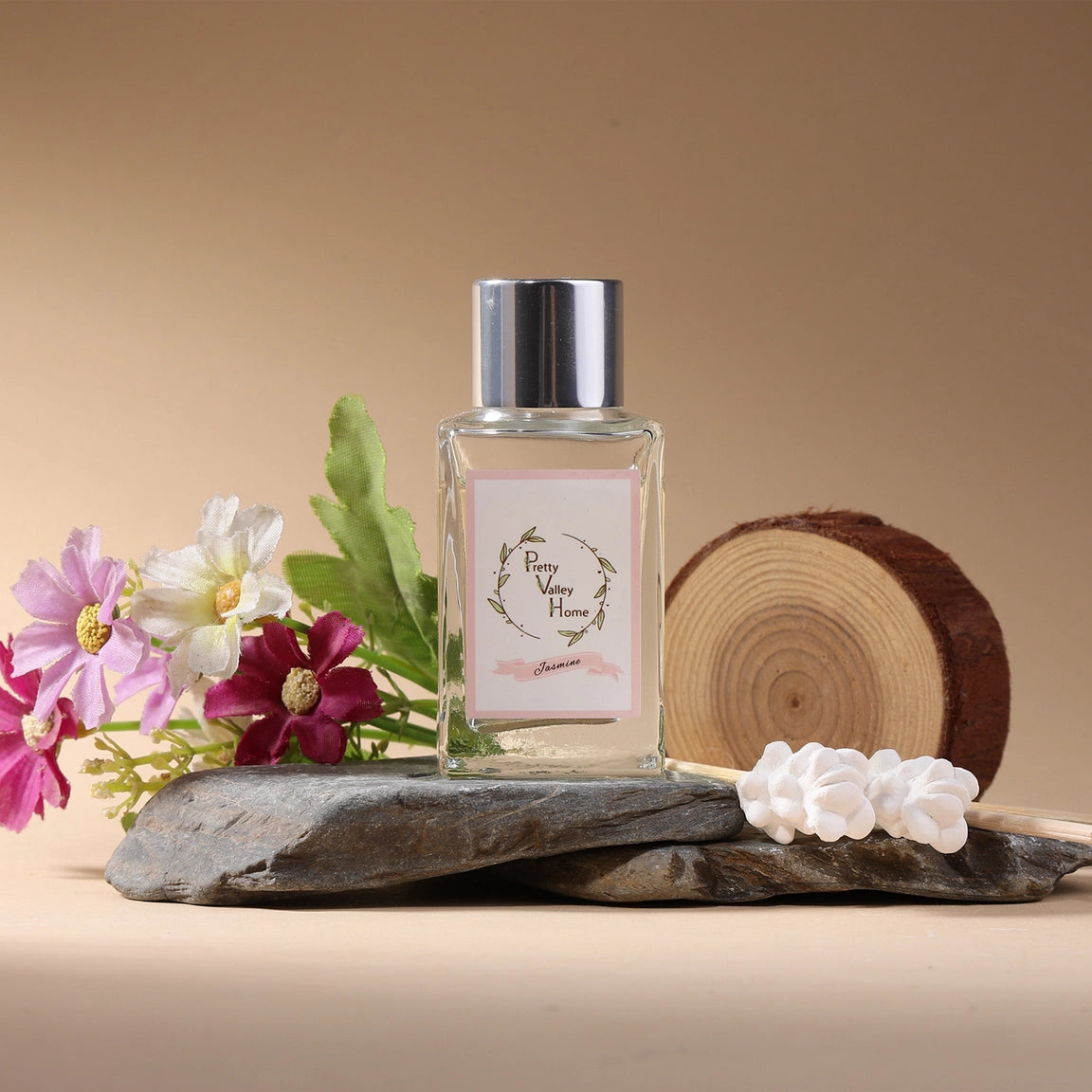 Pretty Valley Home Mini Flower Diffuser White Jasmine 30ml