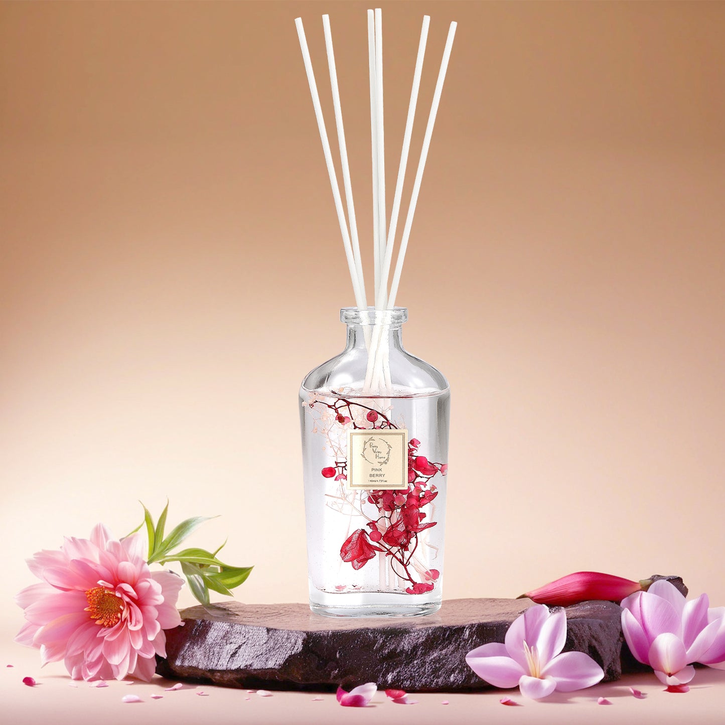 Botanical Reed Diffuser Sets for Office Bathroom Room Decor - 140ml (4.7 oz )