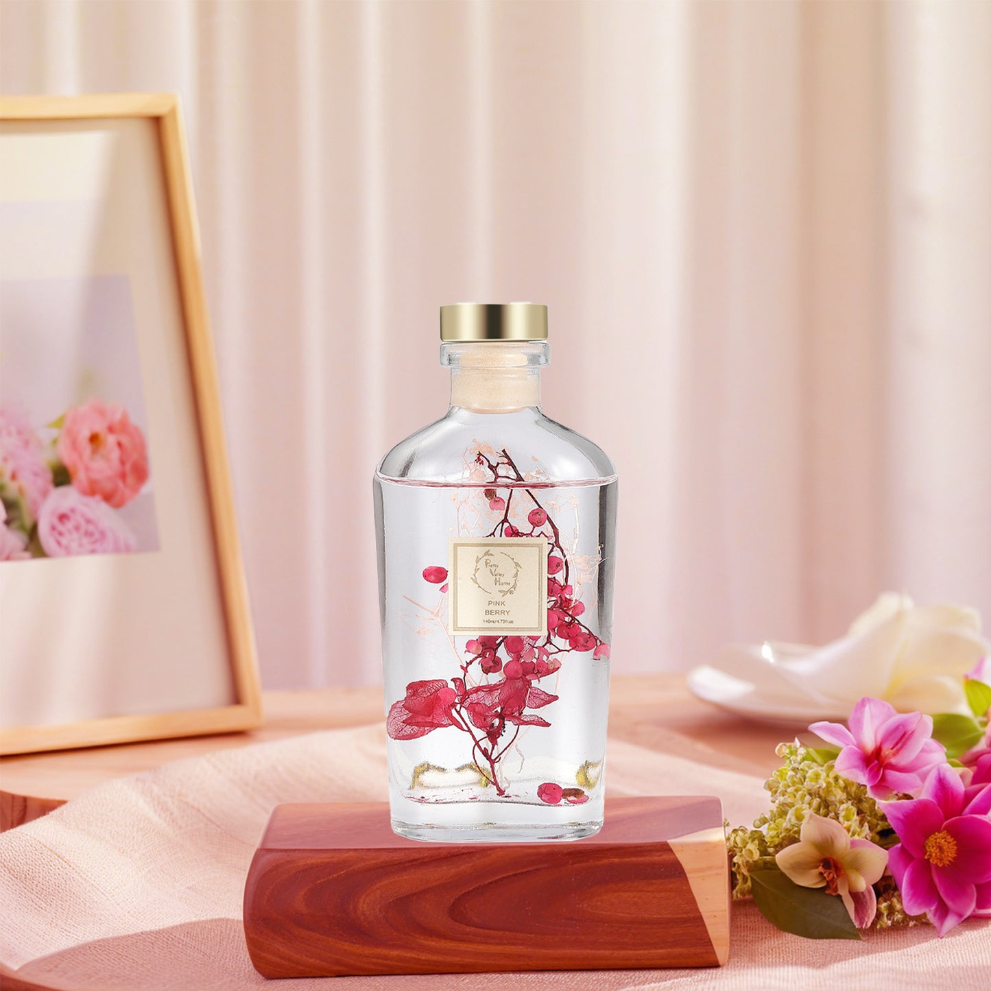 Botanical Reed Diffuser Sets for Office Bathroom Room Decor - 140ml (4.7 oz )