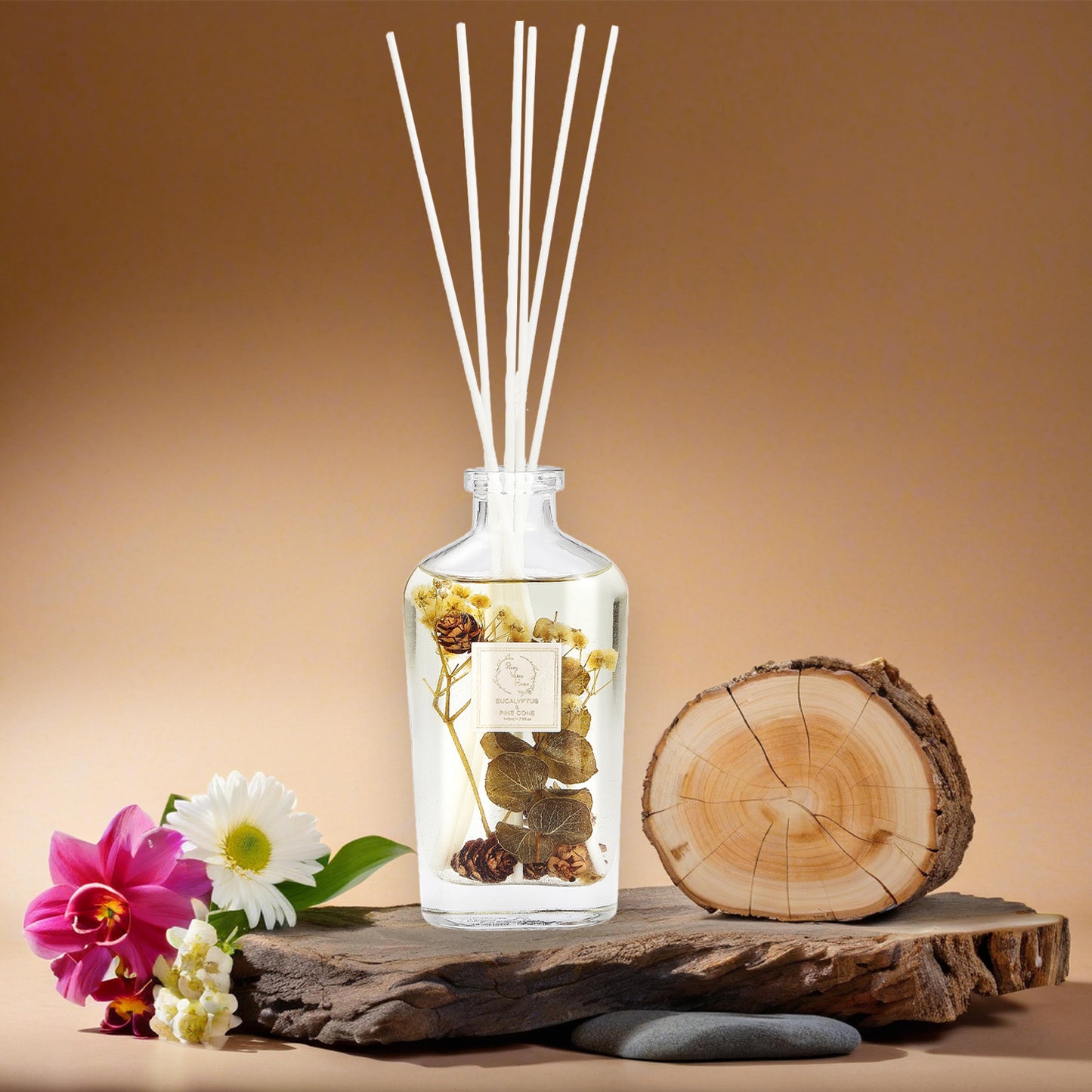 Botanical Reed Diffuser Sets for Office Bathroom Room Decor - 140ml (4.7 oz )