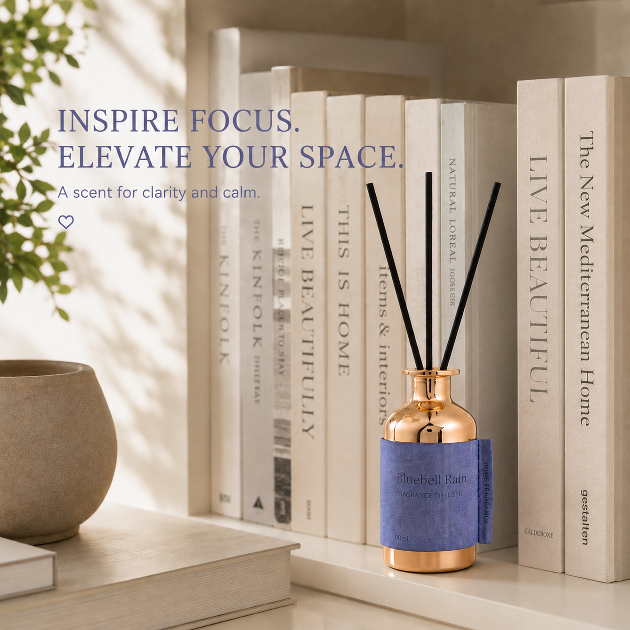 Pretty Valley Home Special Gold Leather Reed Diffuser - 80ml