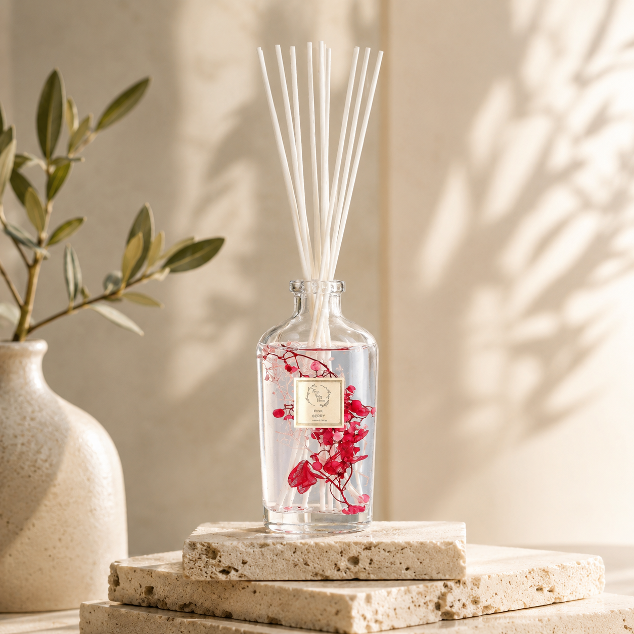 Botanical Reed Diffuser Sets for Office Bathroom Room Decor - 140ml (4.7 oz )