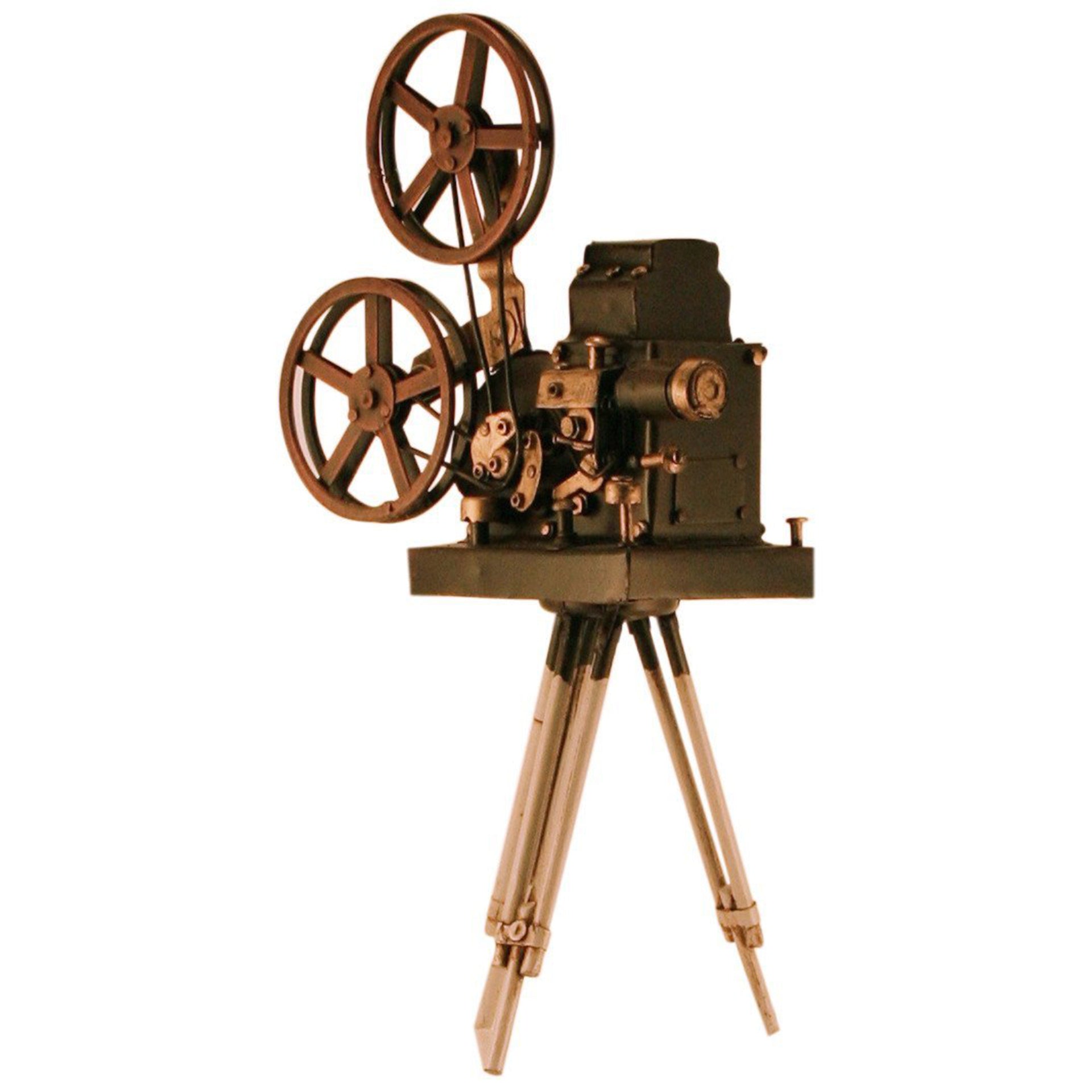 Retro Classic Handmade Iron 'BLACK MOVIE CAMERA' Model Craft Figure