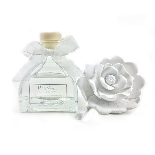 Pretty Valley Home Ceramic Rose Gypsum Flower Diffuser Serenity