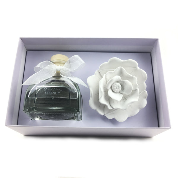 Ceramic Rose Gypsum Flower Diffuser Serenity 6064-SNT