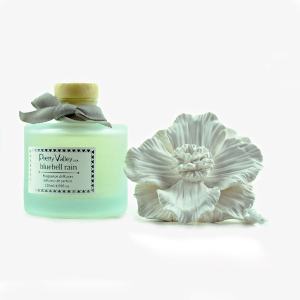 Ceramic Gypsum Flower Diffuser Set Bluebell Rain 6056-BR