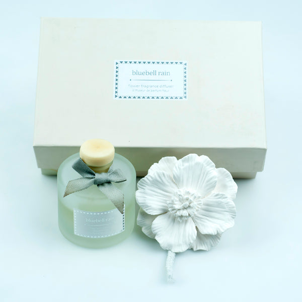 Ceramic Gypsum Flower Diffuser Set Bluebell Rain 6056-BR