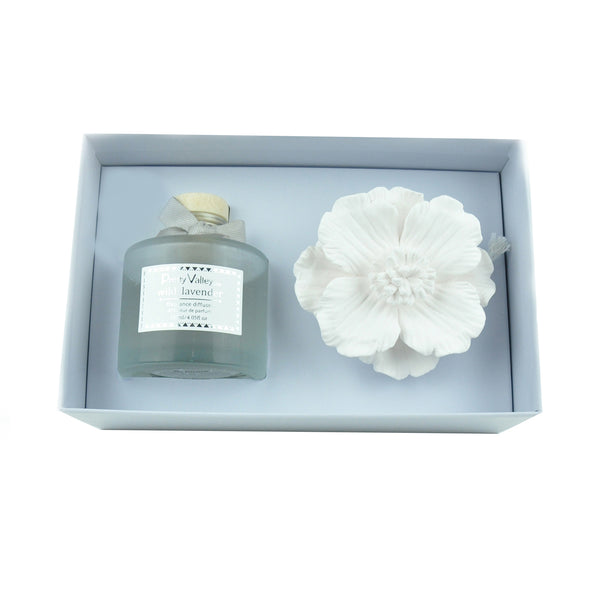 Ceramic Gypsum Flower Diffuser Set Wild Lavender 6056-LAV