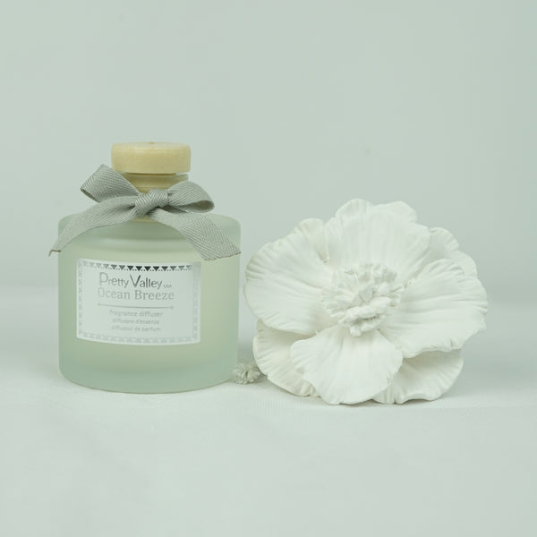 Ceramic Gypsum Flower Diffuser Set Marine (Ocean Breeze) 6056-OB