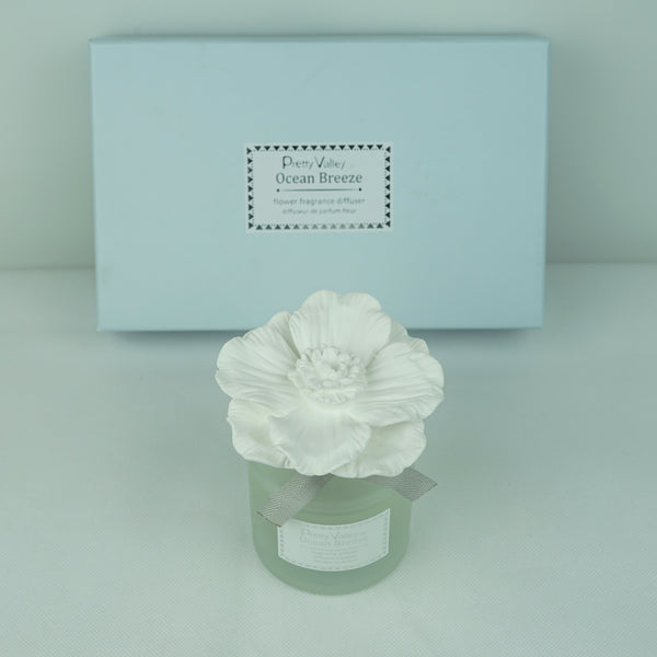 Ceramic Gypsum Flower Diffuser Set Marine (Ocean Breeze) 6056-OB