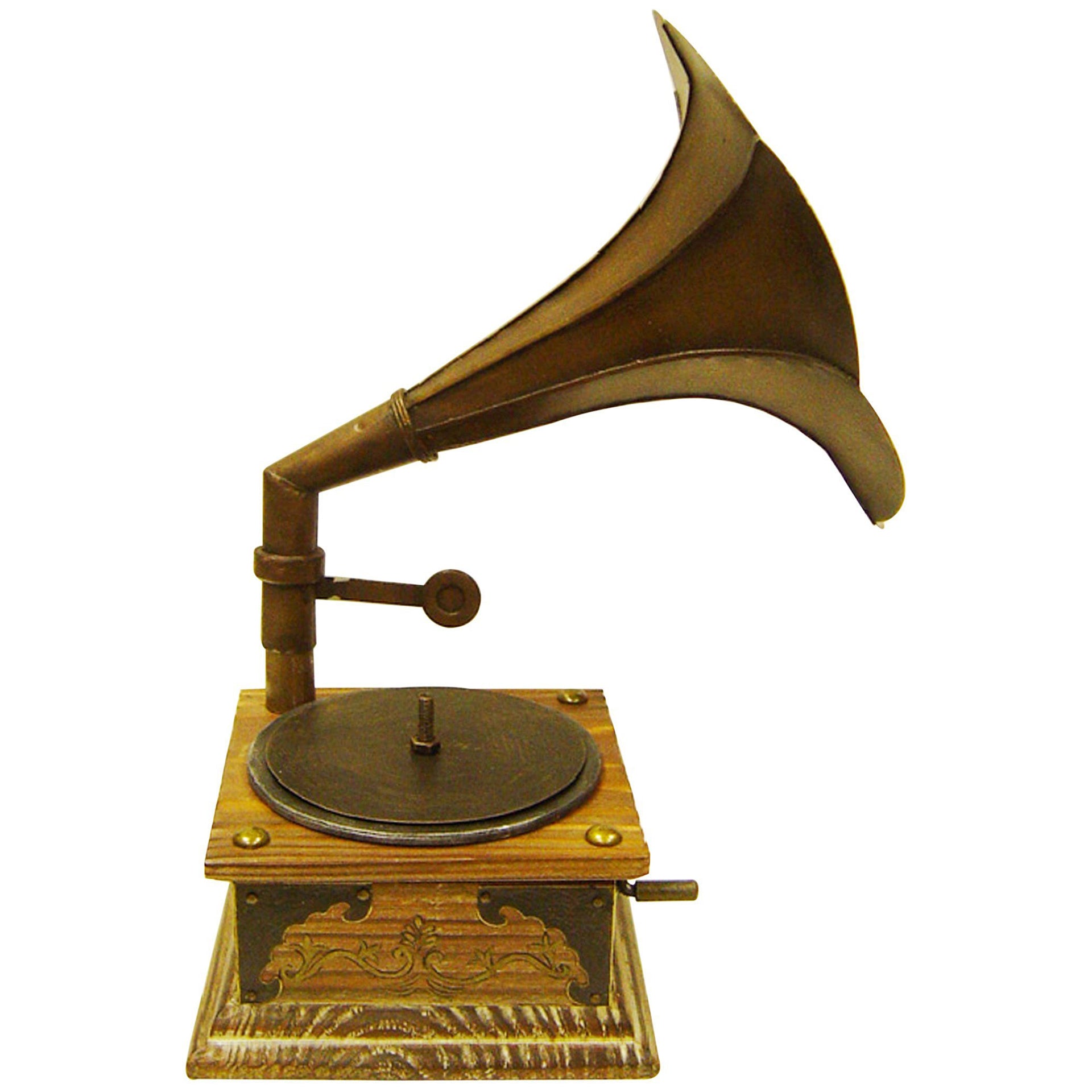Retro Classic Handmade Iron 'Phonograph Model (Box) ' Model Craft Figure